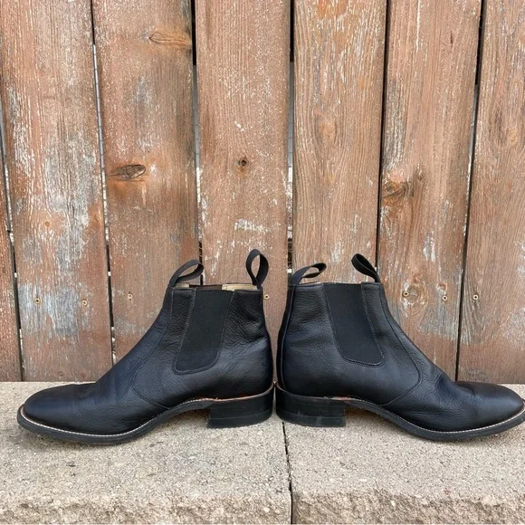 BOULET Men’s Black Leather Pull On Congress Ankle Boot Shoe Size 9